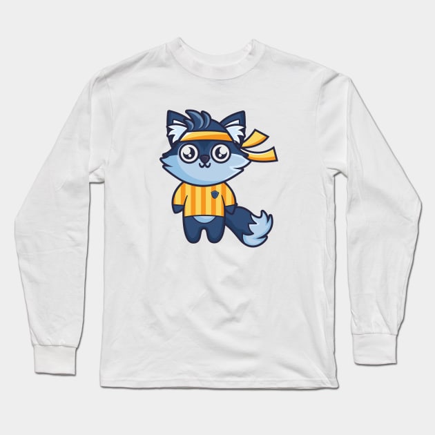 Captain Wolf Long Sleeve T-Shirt by onama.std